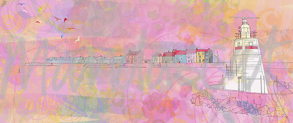 Light house with Town Wall
